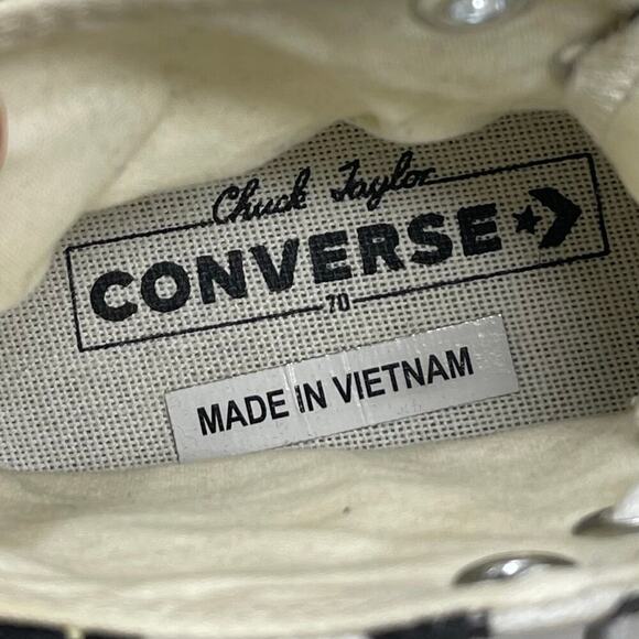 Converse Chuck Taylor 70 High Logo Play - Desert Ore Animal Print Men 5/Women 7 - Picture 8 of 9